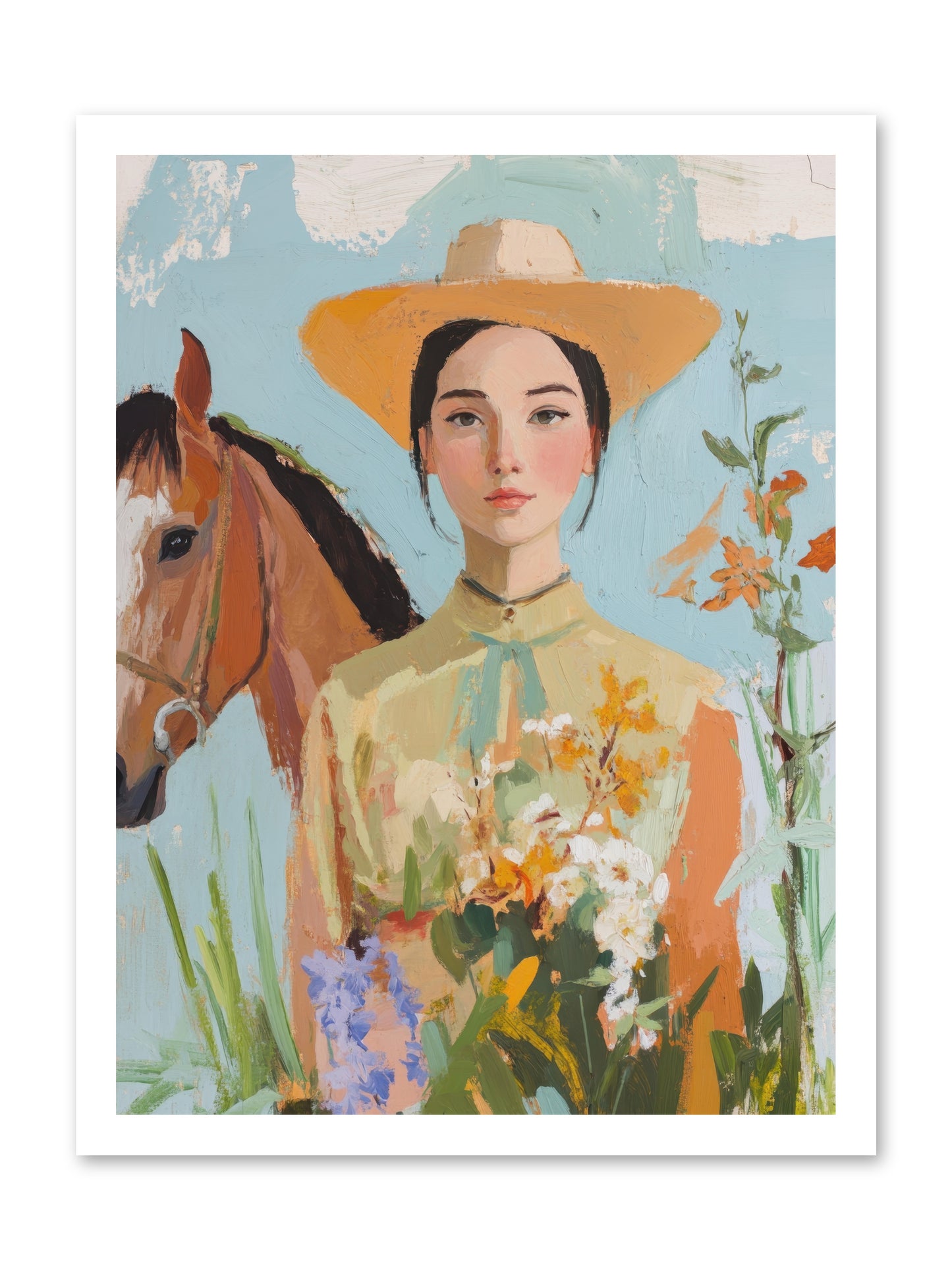 Western Mosaic -- Loose Canvas Print 18x24