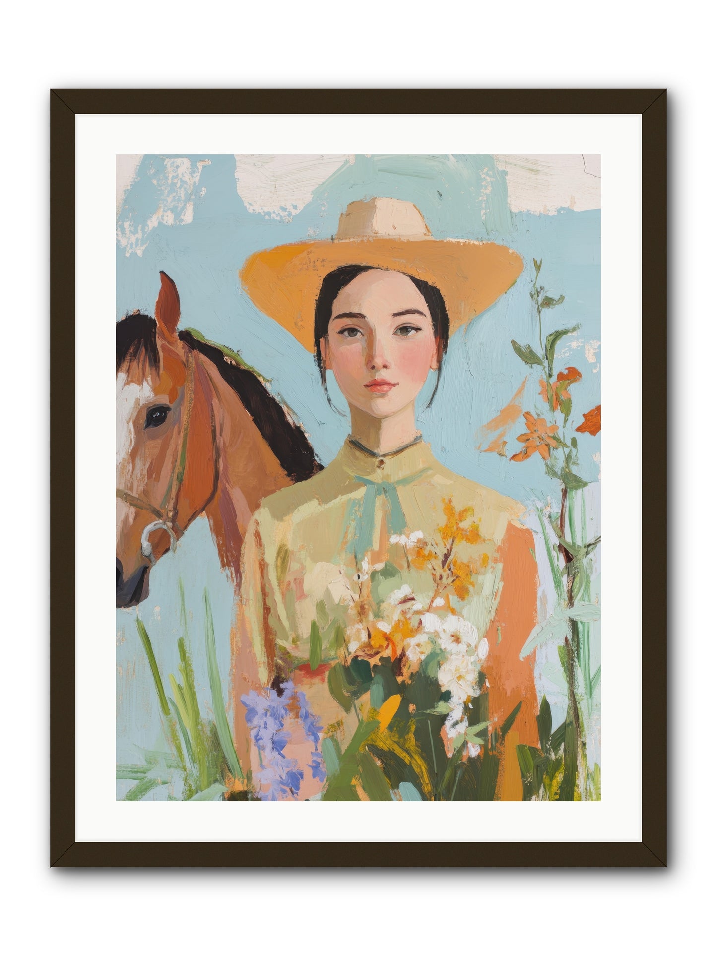 Western Mosaic -- Framed Print - Black 24x32