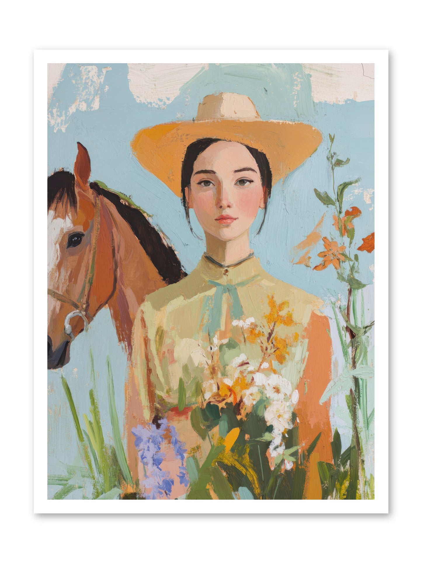 Western Mosaic -- Loose Canvas Print 24x32