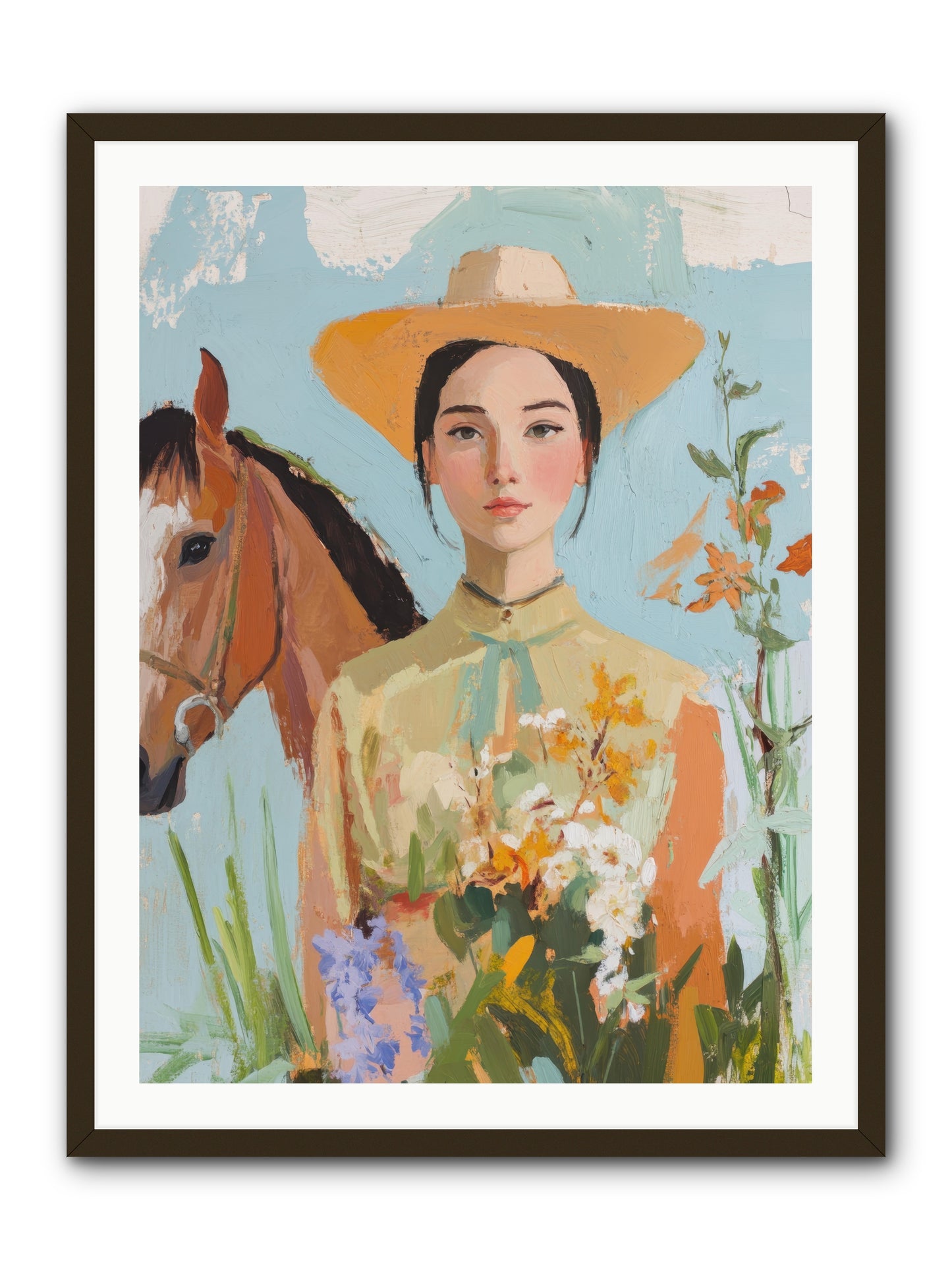 Western Mosaic -- Framed Print - Black 30x40