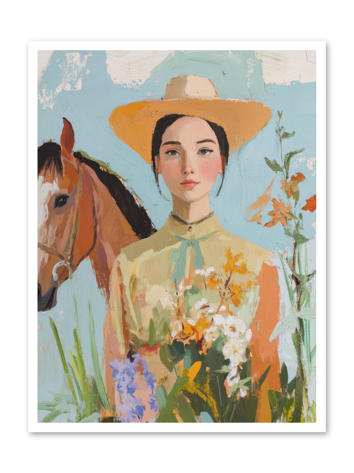 Western Mosaic -- Loose Canvas Print 30x40