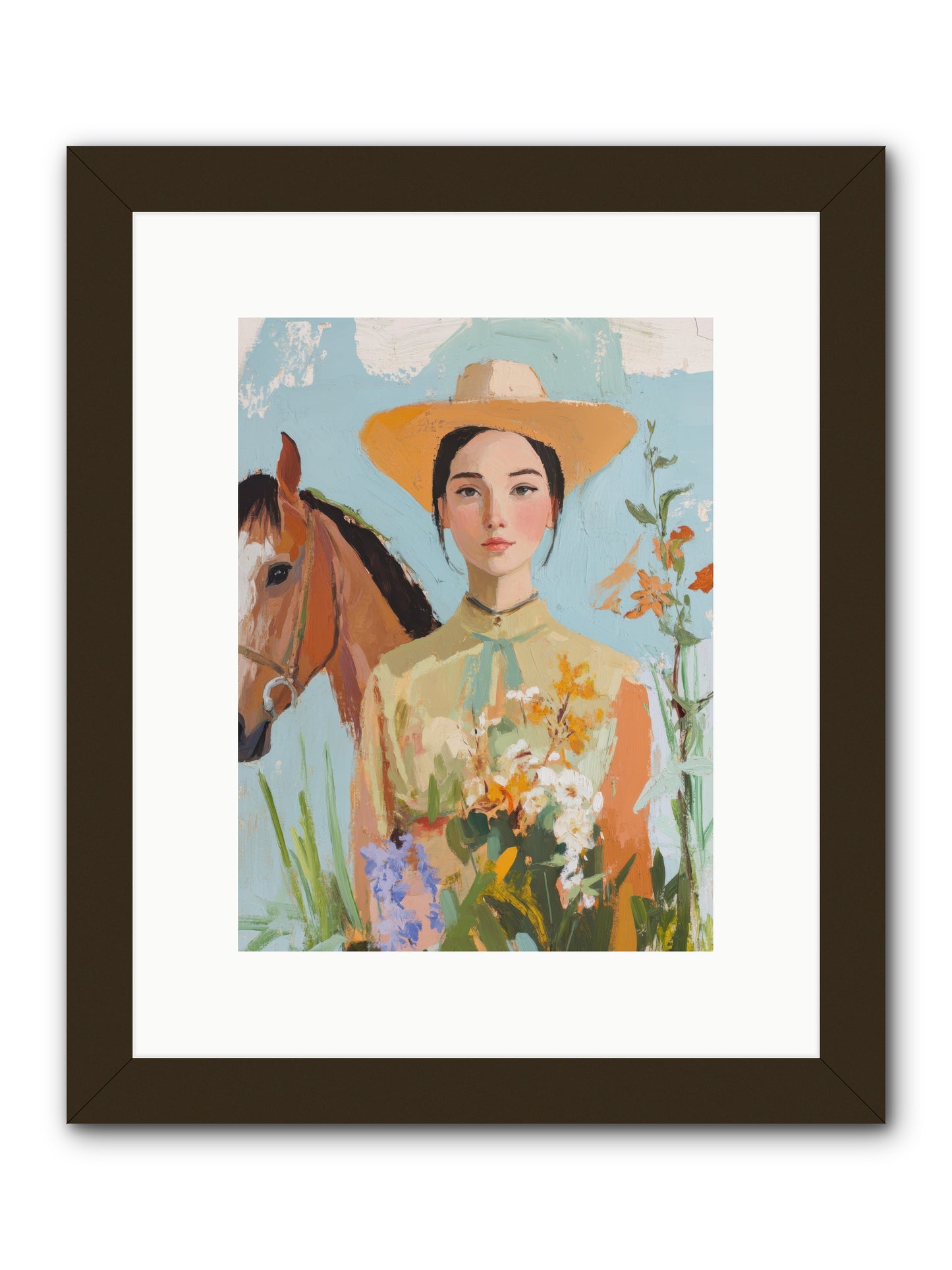 Western Mosaic -- Framed Print - Black 9x12