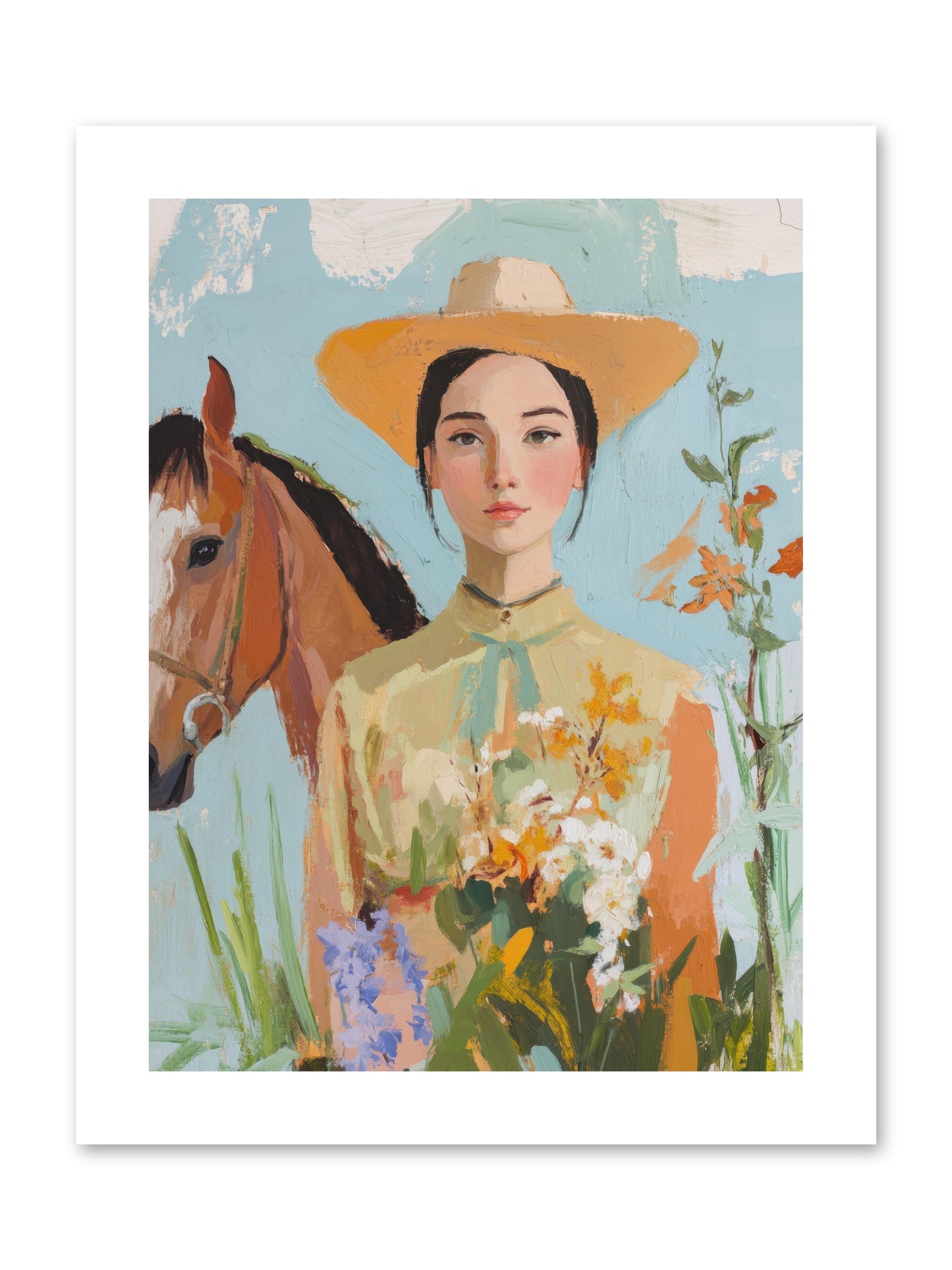Western Mosaic -- Loose Canvas Print 9x12