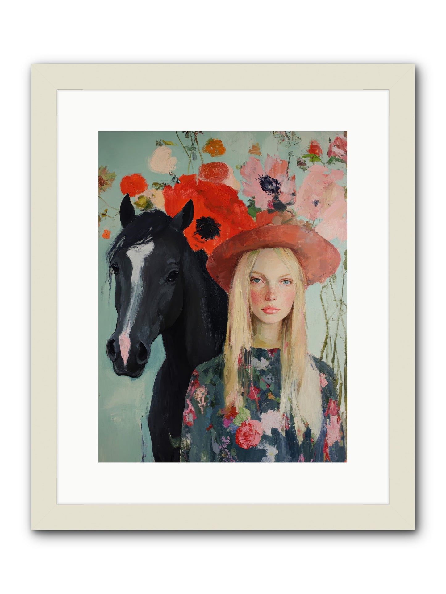 Western Muse -- Framed Print - White 12x16