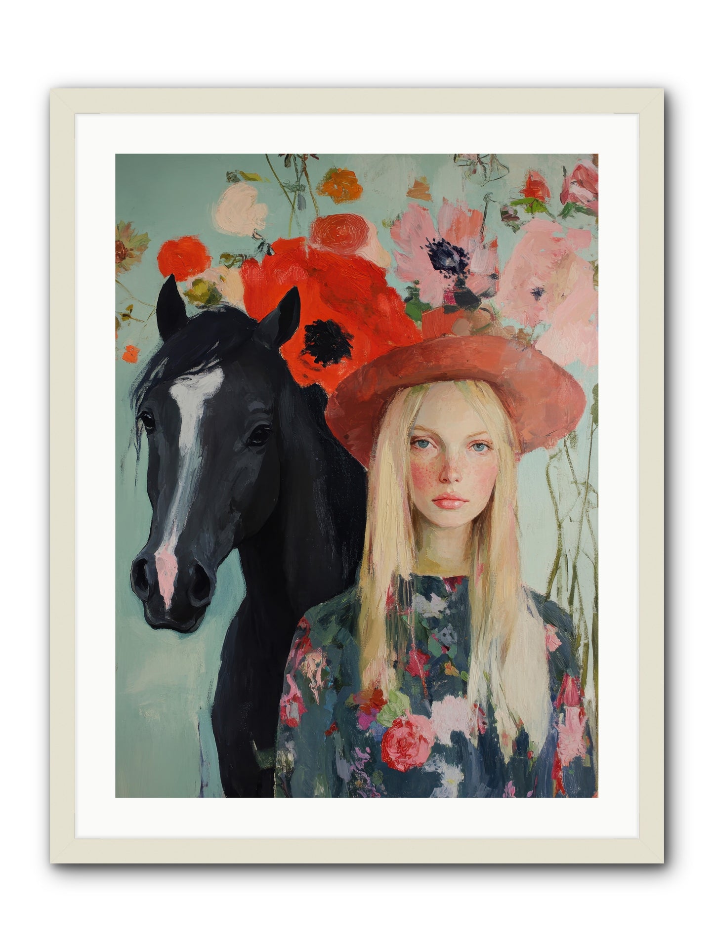 Western Muse -- Framed Print - White 24x32