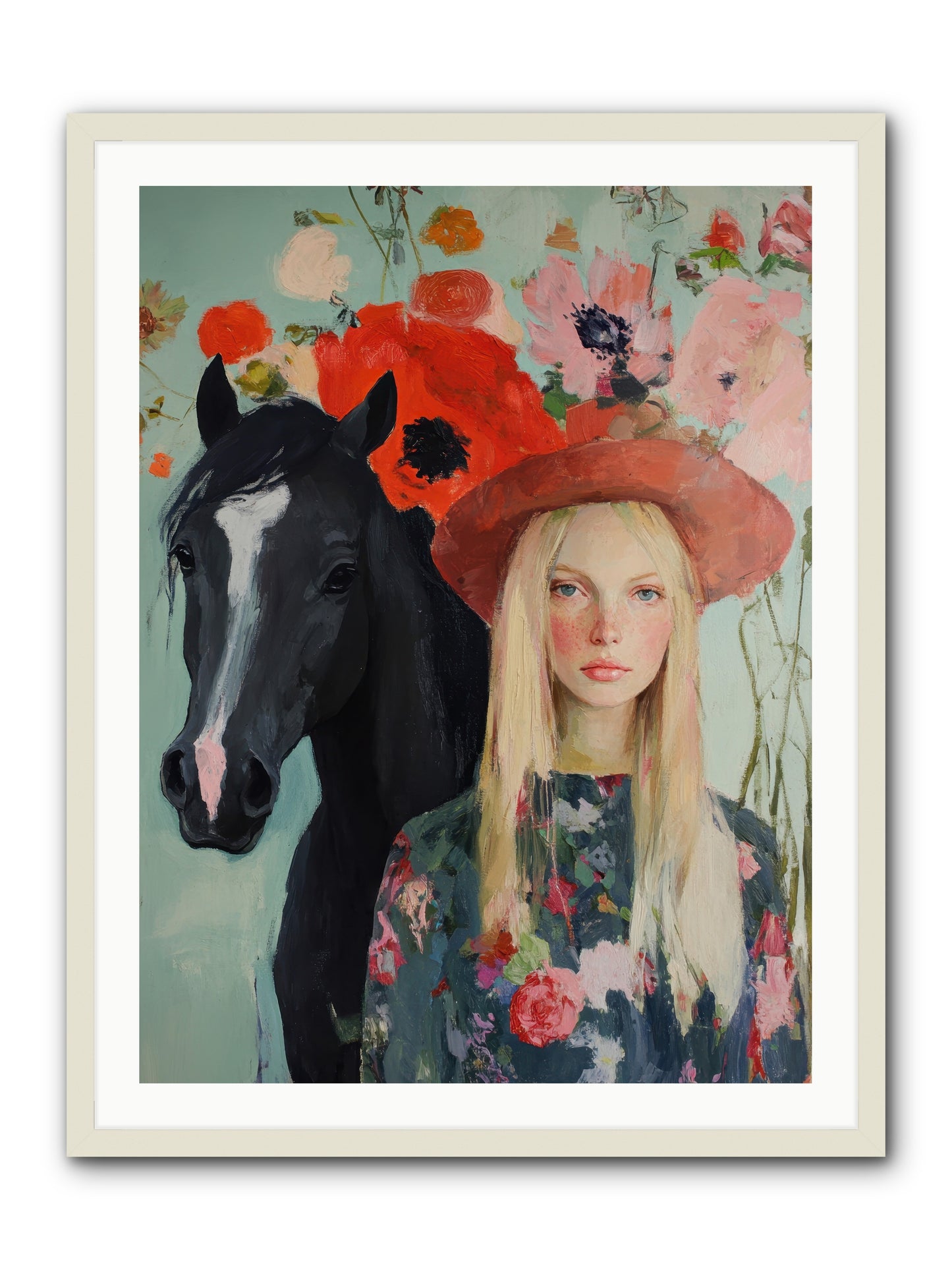 Western Muse -- Framed Print - White 30x40