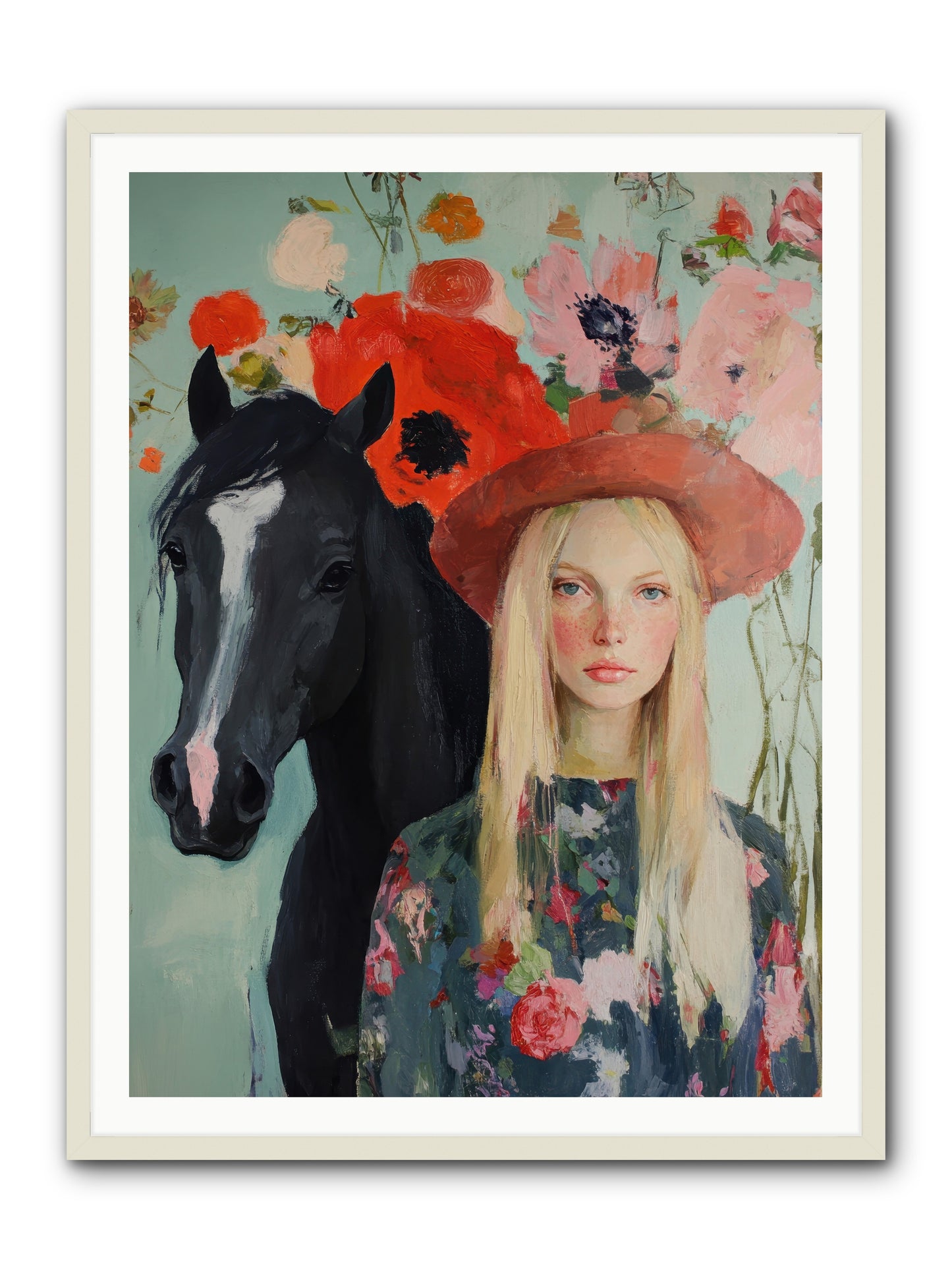 Western Muse -- Framed Print - White 36x48