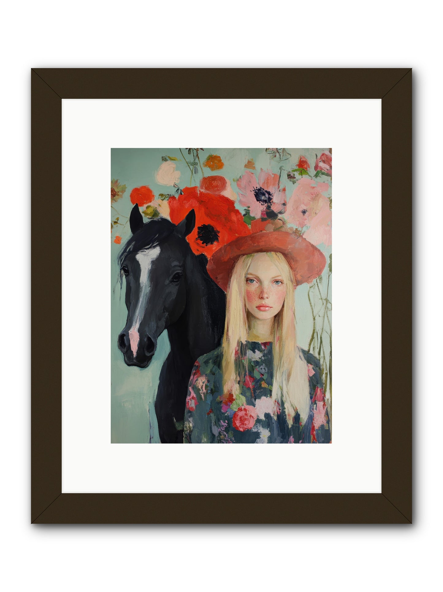 Western Muse -- Framed Print - Black 9x12
