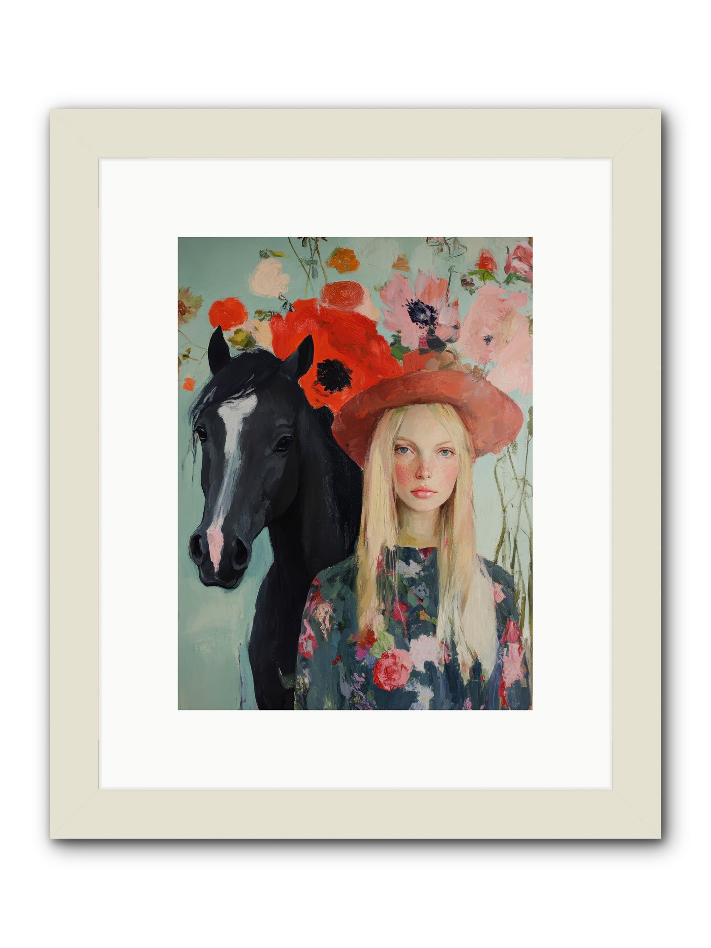 Western Muse -- Framed Print - White 9x12