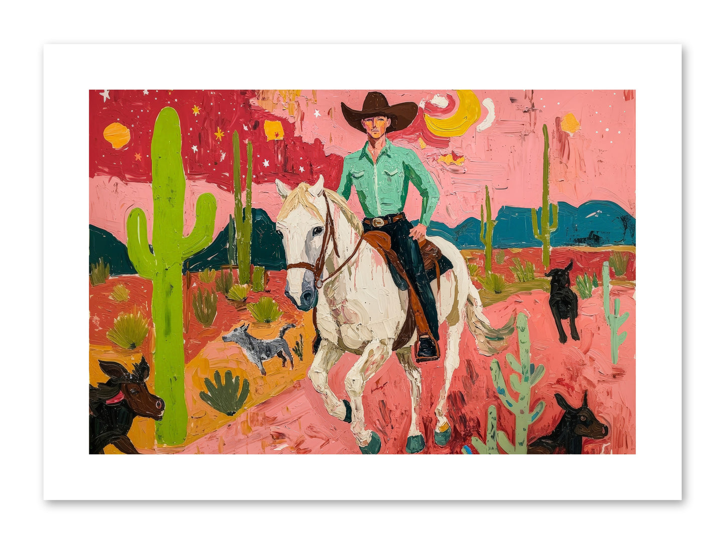 Western Rose -- Loose Canvas Print 12x8