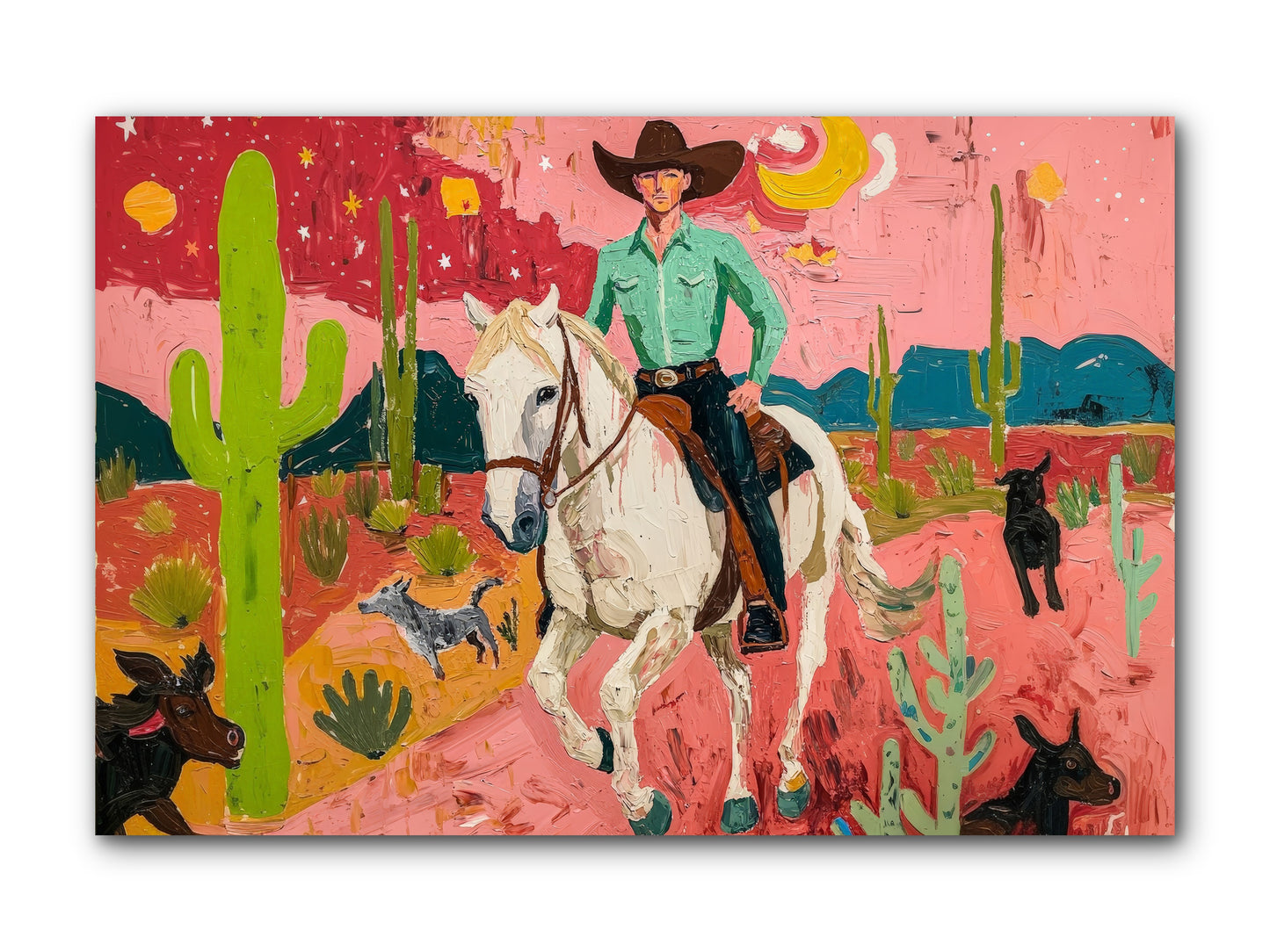 Western Rose -- Wrapped Canvas 12x8