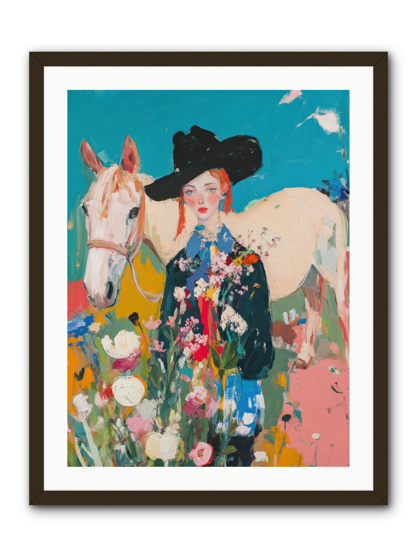 Western Tapestry -- Framed Print - Black 24x32