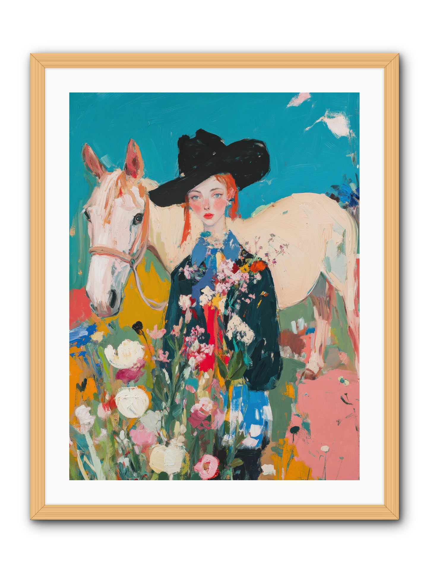 Western Tapestry -- Framed Print - Natural 24x32