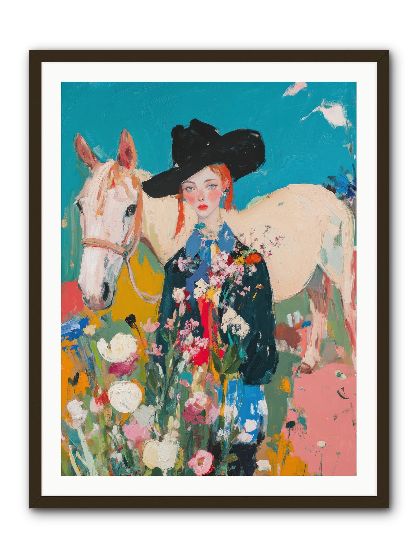 Western Tapestry -- Framed Print - Black 30x40