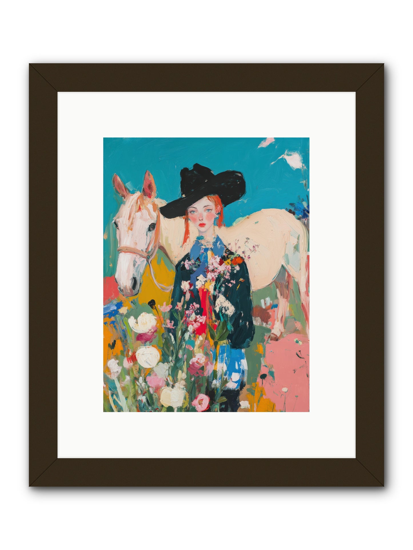 Western Tapestry -- Framed Print - Black 9x12