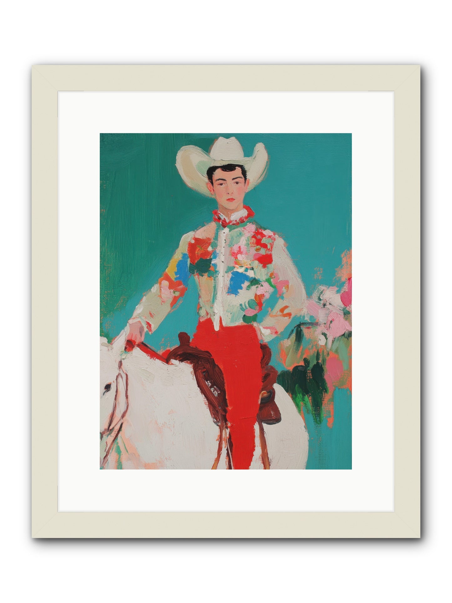 Westward Wanderer -- Framed Print - White 12x16
