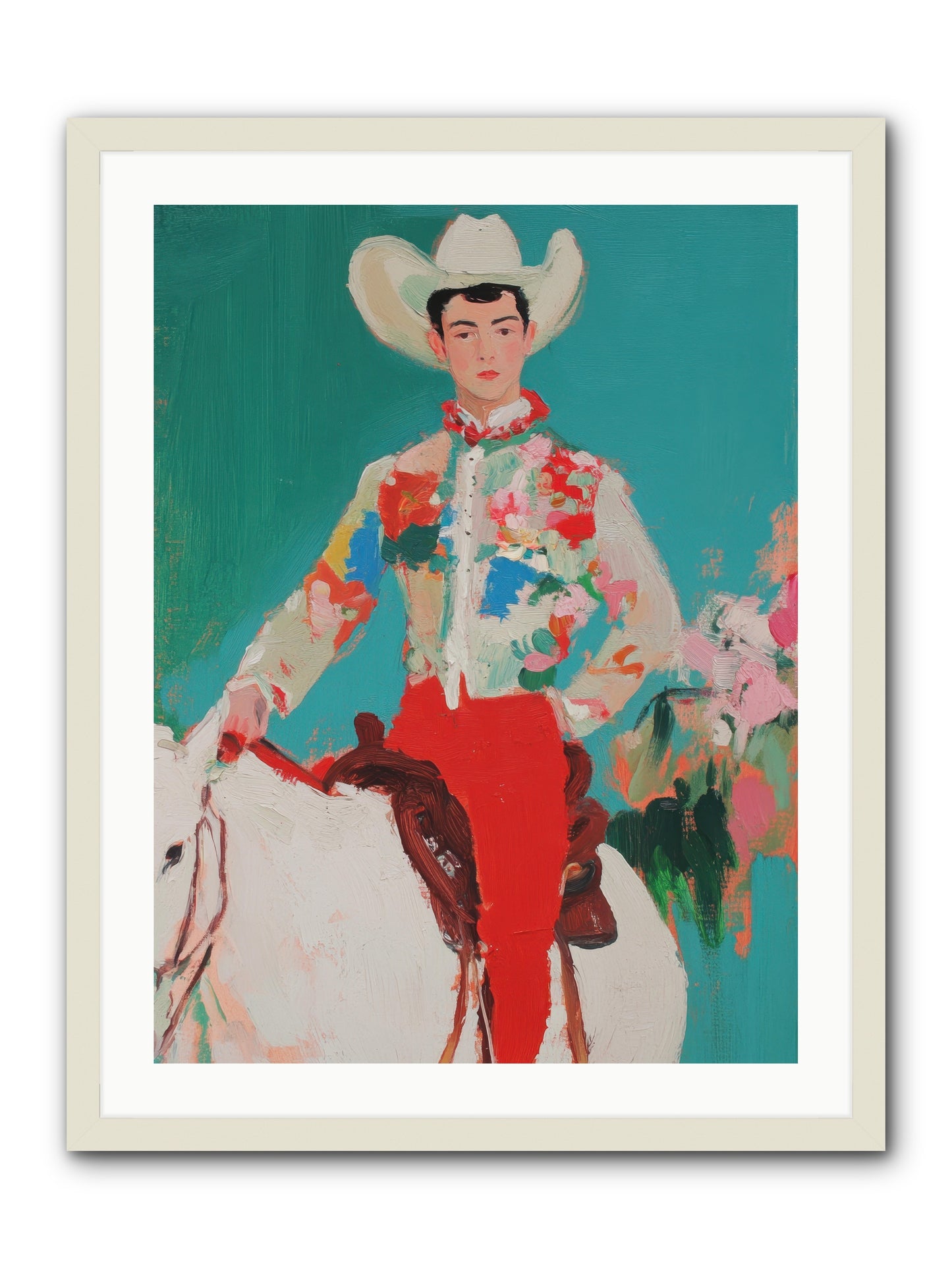 Westward Wanderer -- Framed Print - White 24x32