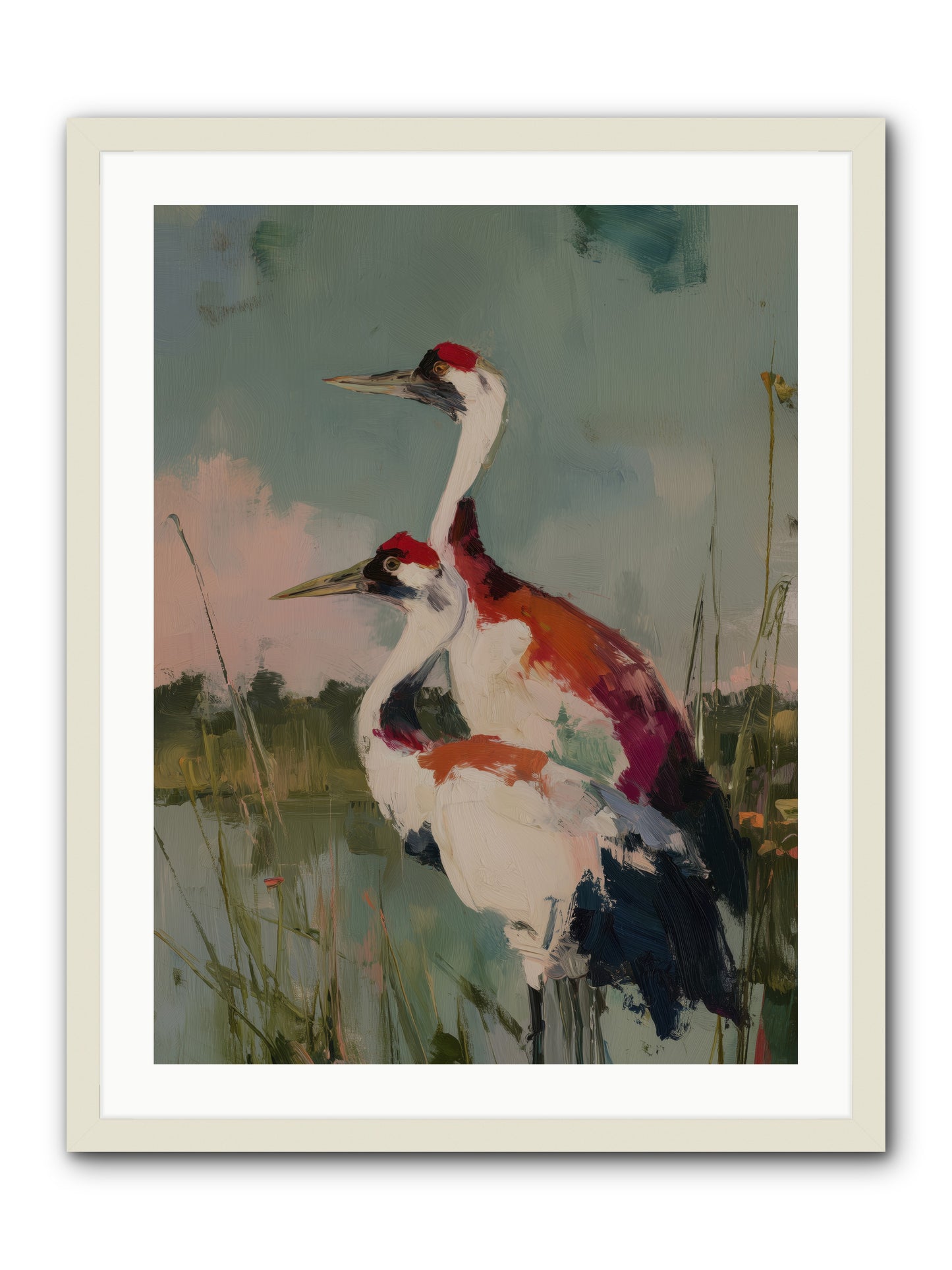 Wetland Wanderers -- Framed Print - White 24x32