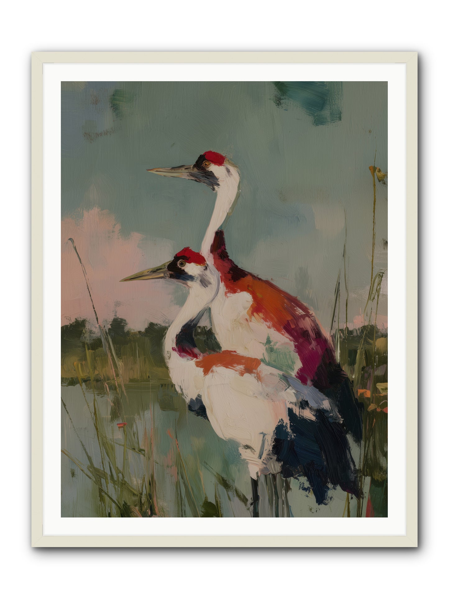 Wetland Wanderers -- Framed Print - White 36x48