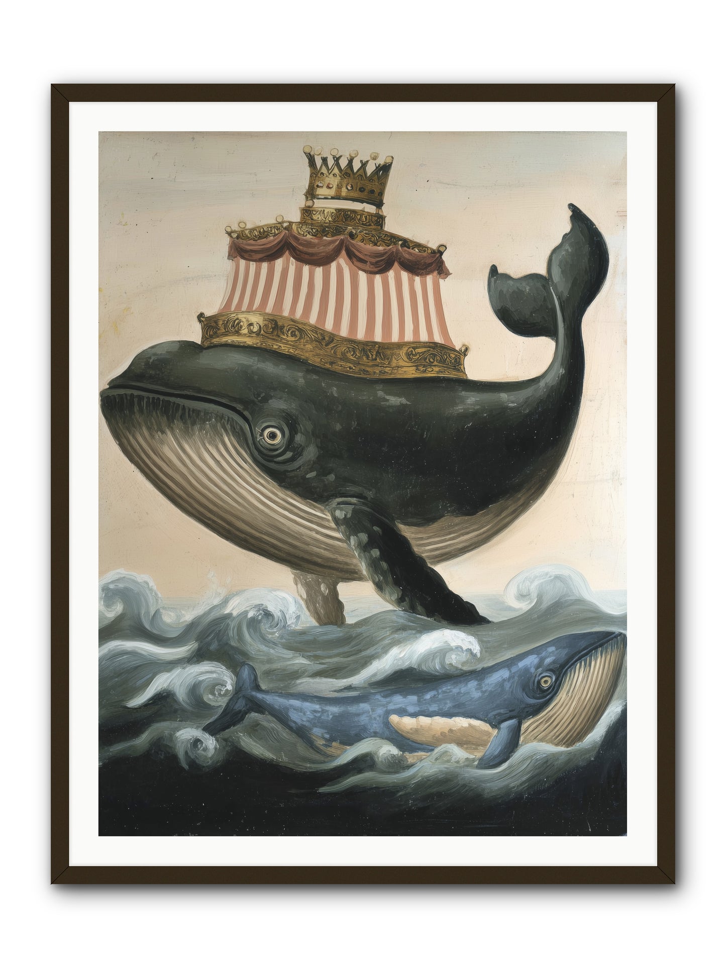 Whale King -- Framed Print - Black 36x48