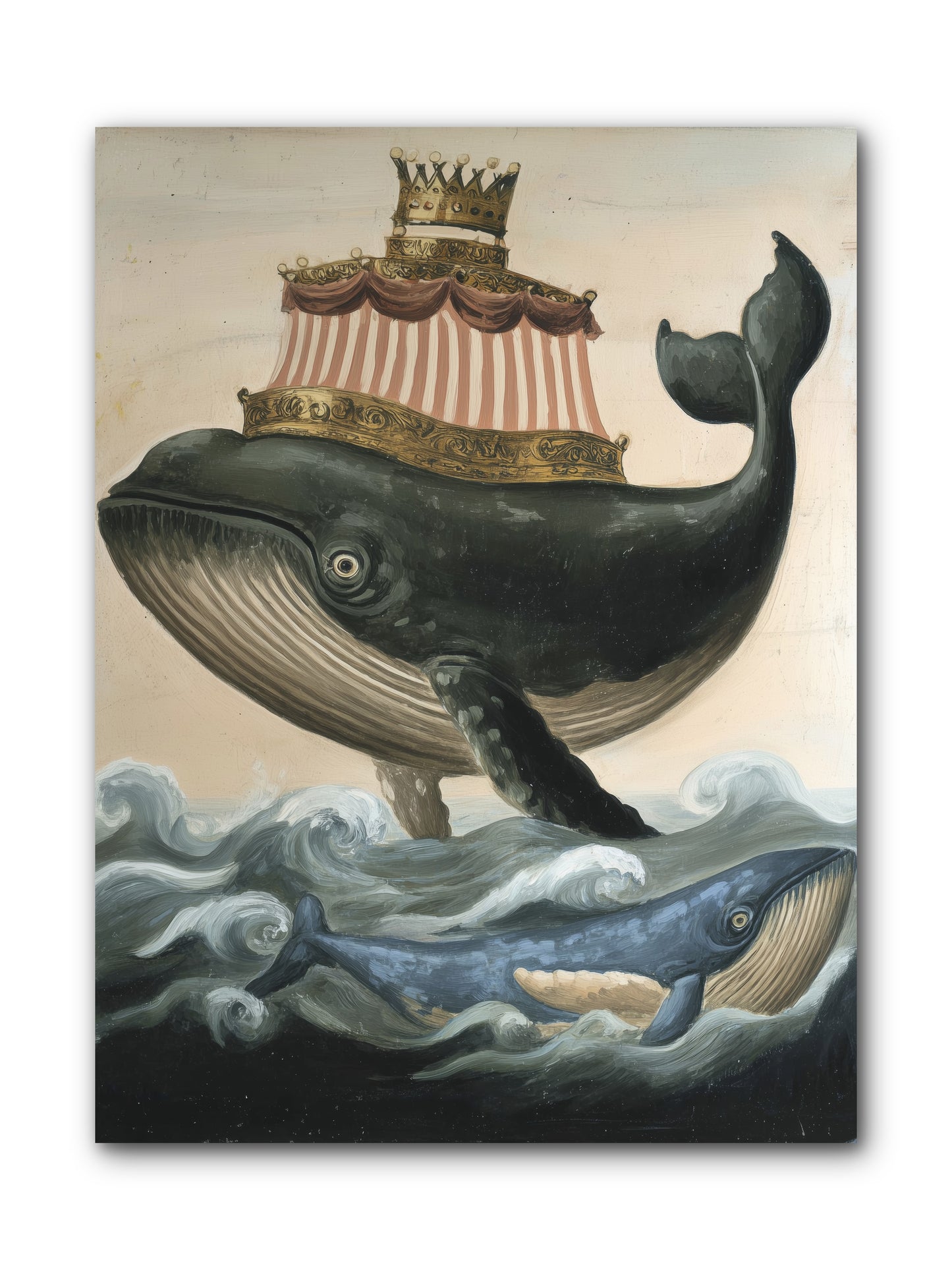 Whale King -- Wrapped Canvas 9x12
