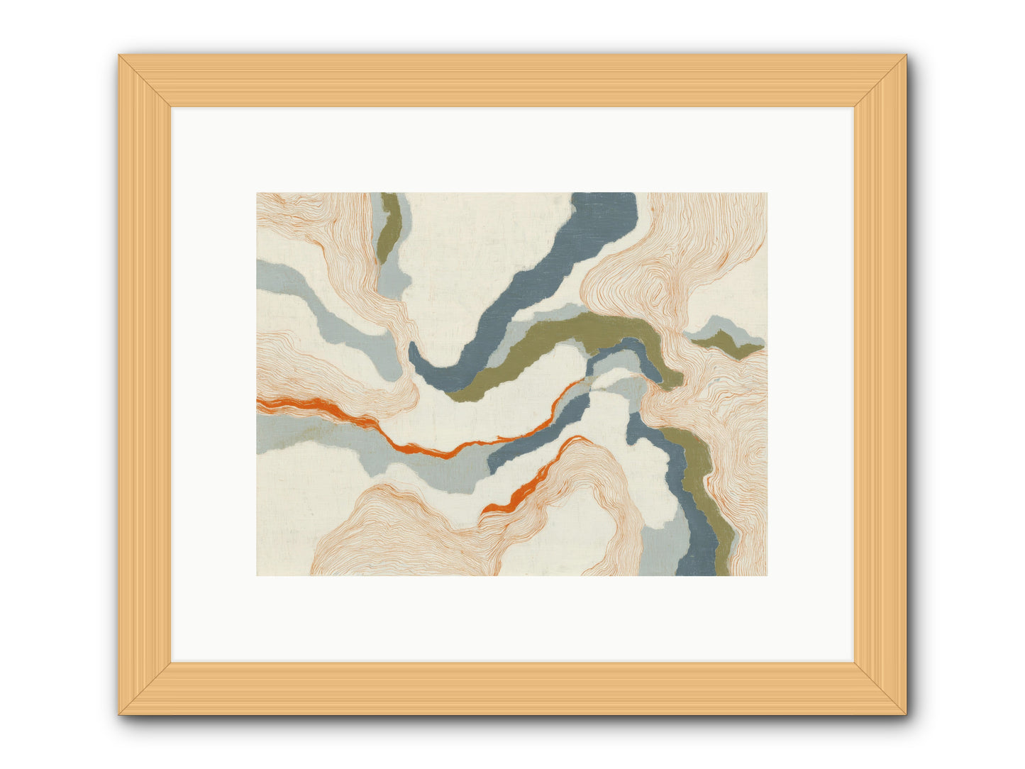 Whalebone Drift -- Framed Print - Natural 12x9