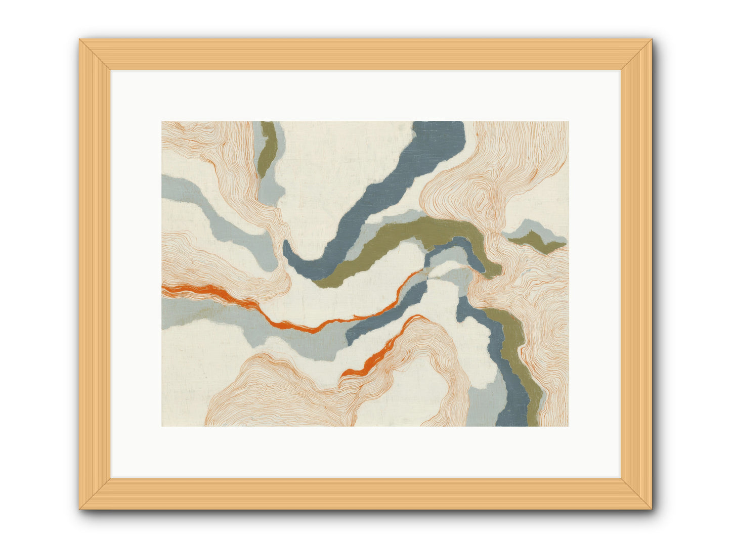 Whalebone Drift -- Framed Print - Natural 16x12
