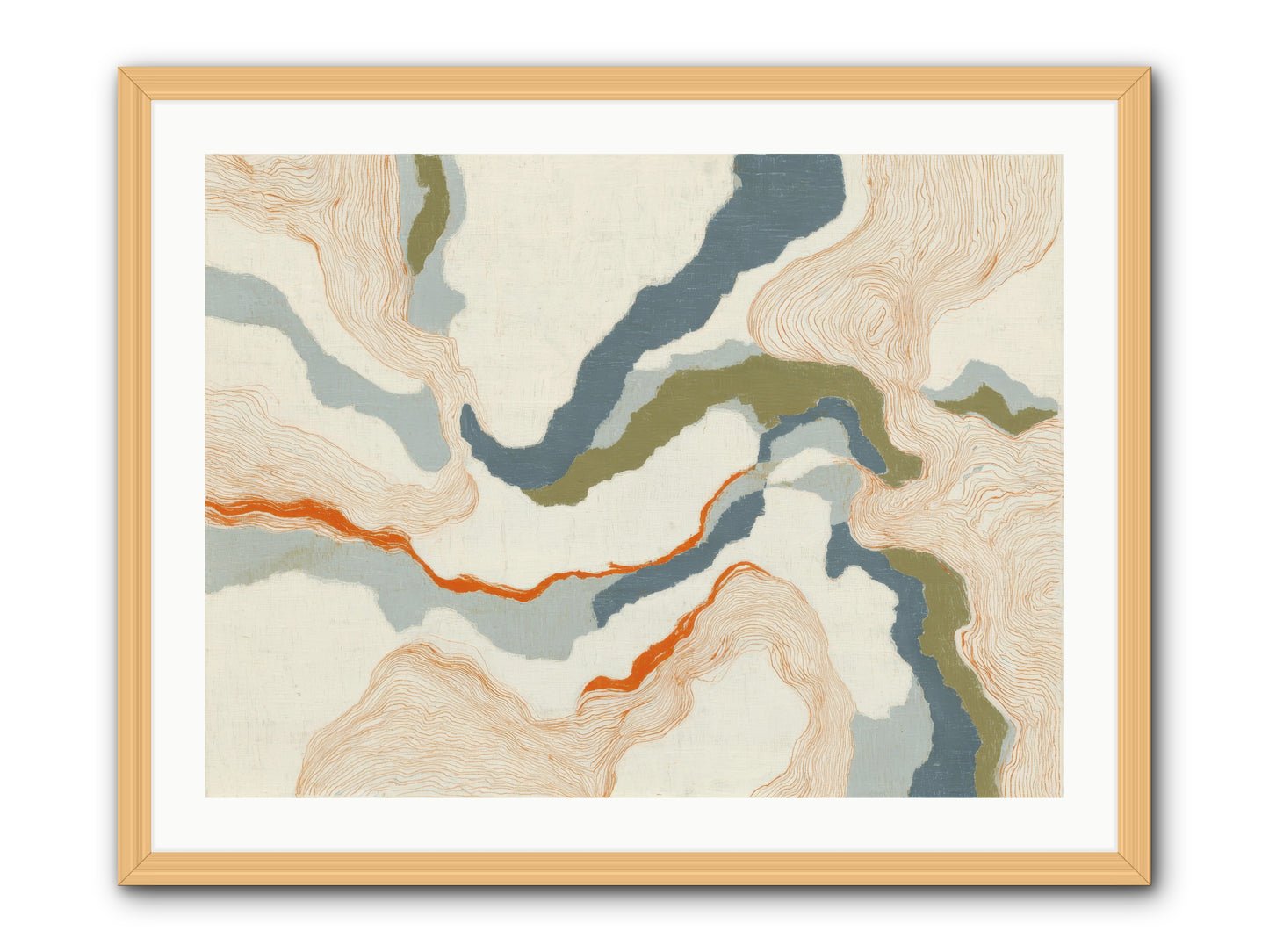 Whalebone Drift -- Framed Print - Natural 32x24