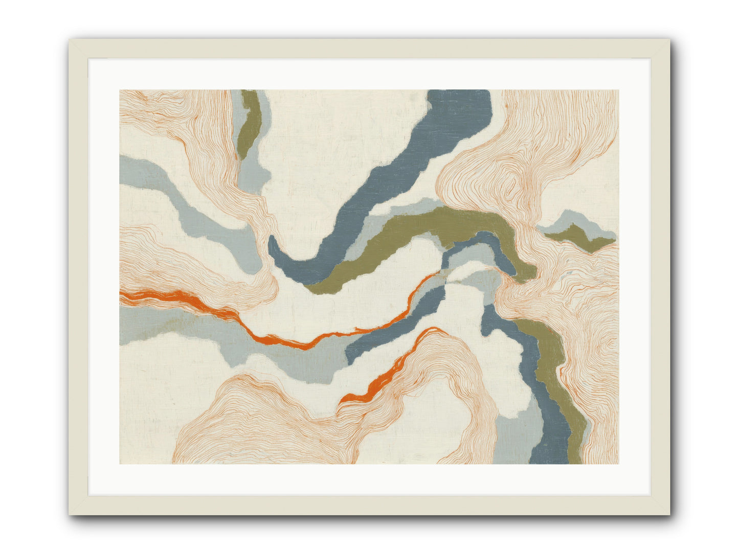Whalebone Drift -- Framed Print - White 32x24
