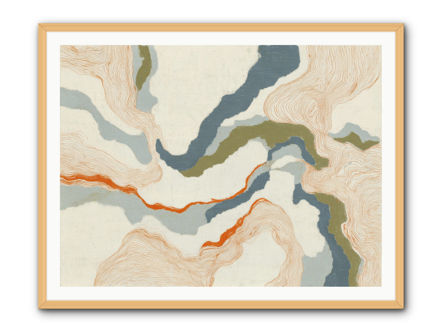 Whalebone Drift -- Framed Print - Natural 48x36