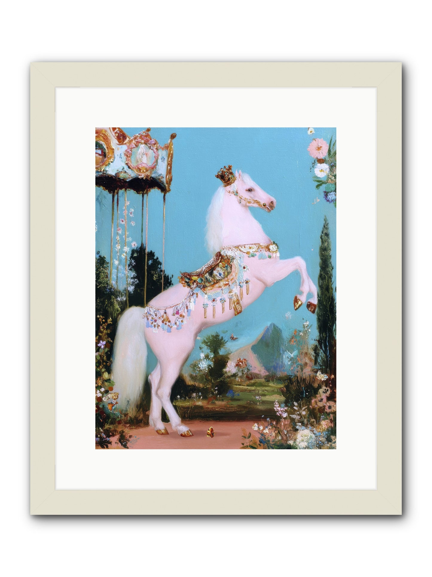 When Angels Learned to Waltz -- Framed Print - White 12x16