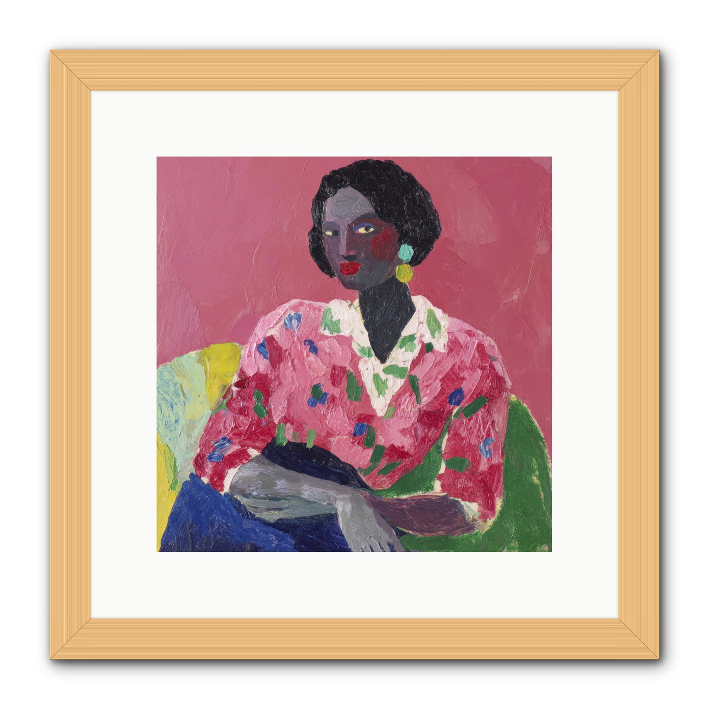 When Beauty Was a Burden -- Framed Print - Natural 12x12