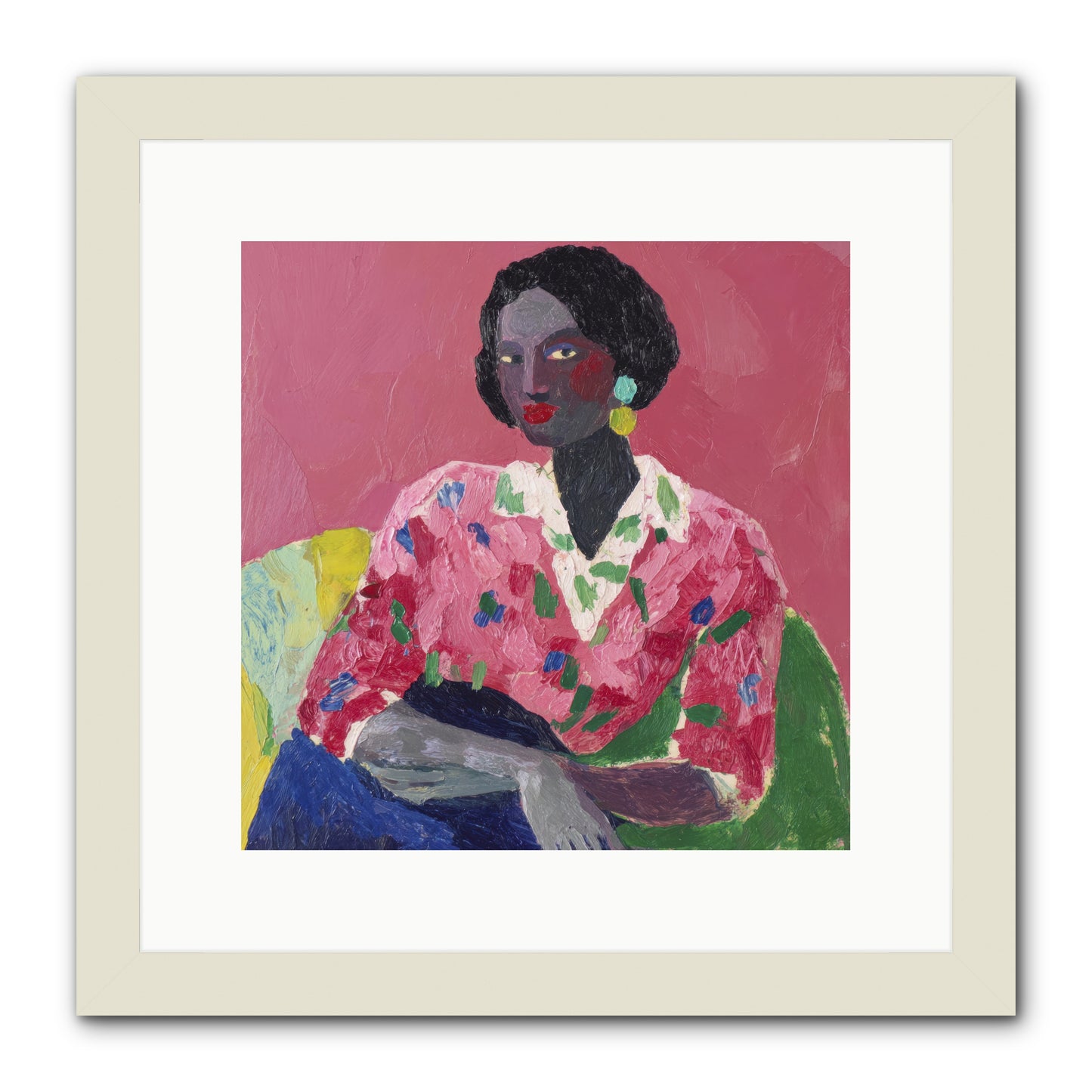 When Beauty Was a Burden -- Framed Print - White 12x12