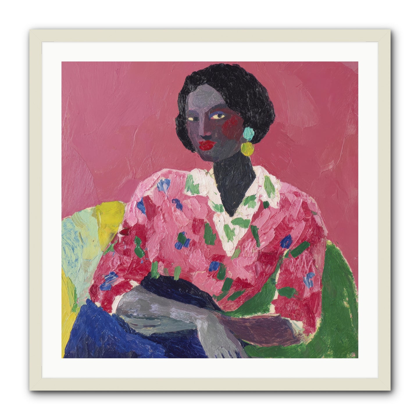 When Beauty Was a Burden -- Framed Print - White 30x30
