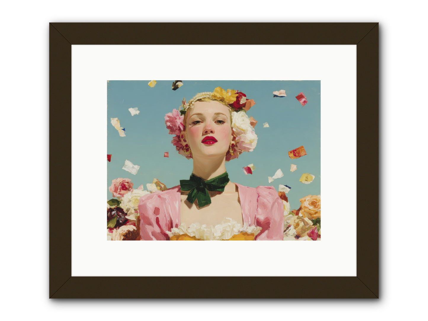 When Confidence Bloomed -- Framed Print - Black 12x9