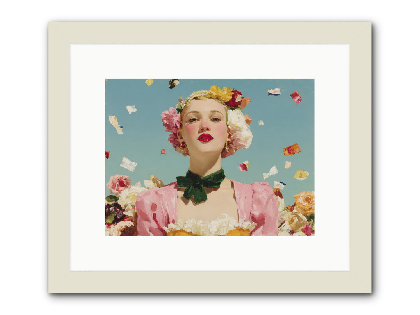 When Confidence Bloomed -- Framed Print - White 12x9