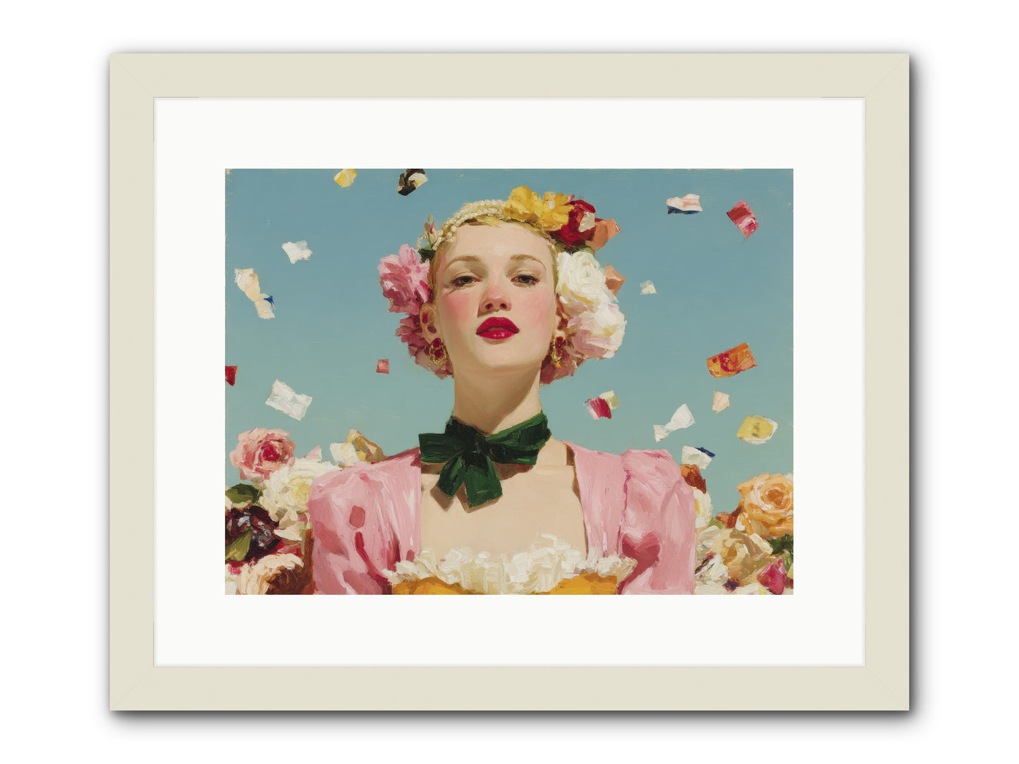 When Confidence Bloomed -- Framed Print - White 16x12