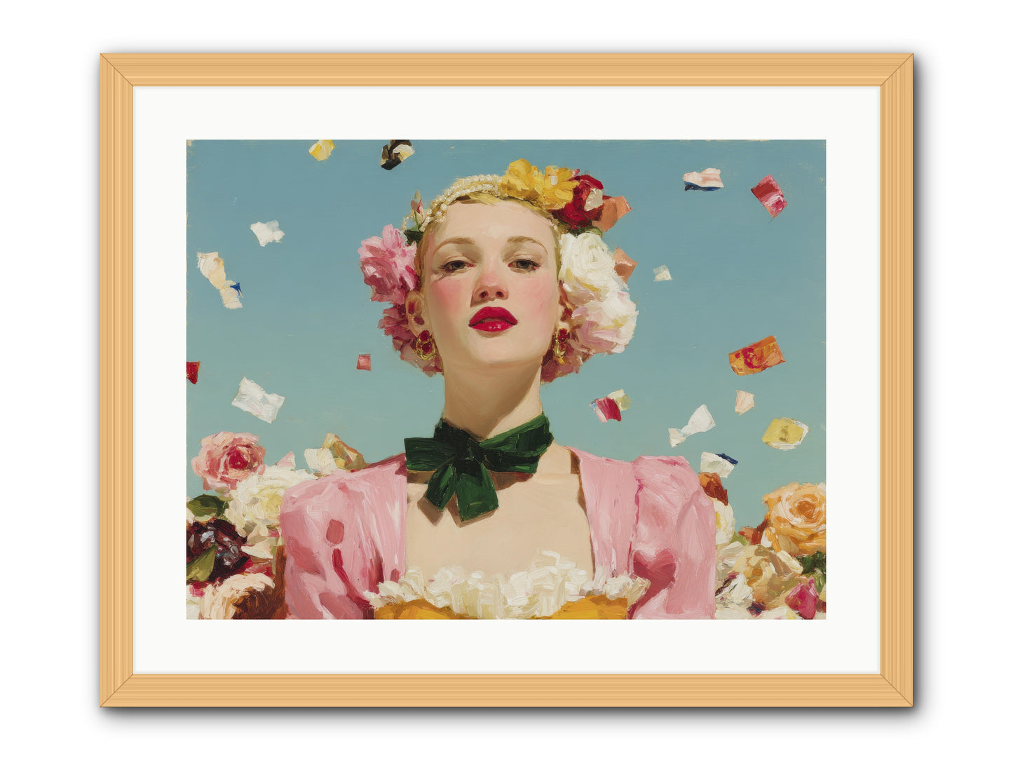 When Confidence Bloomed -- Framed Print - Natural 24x18