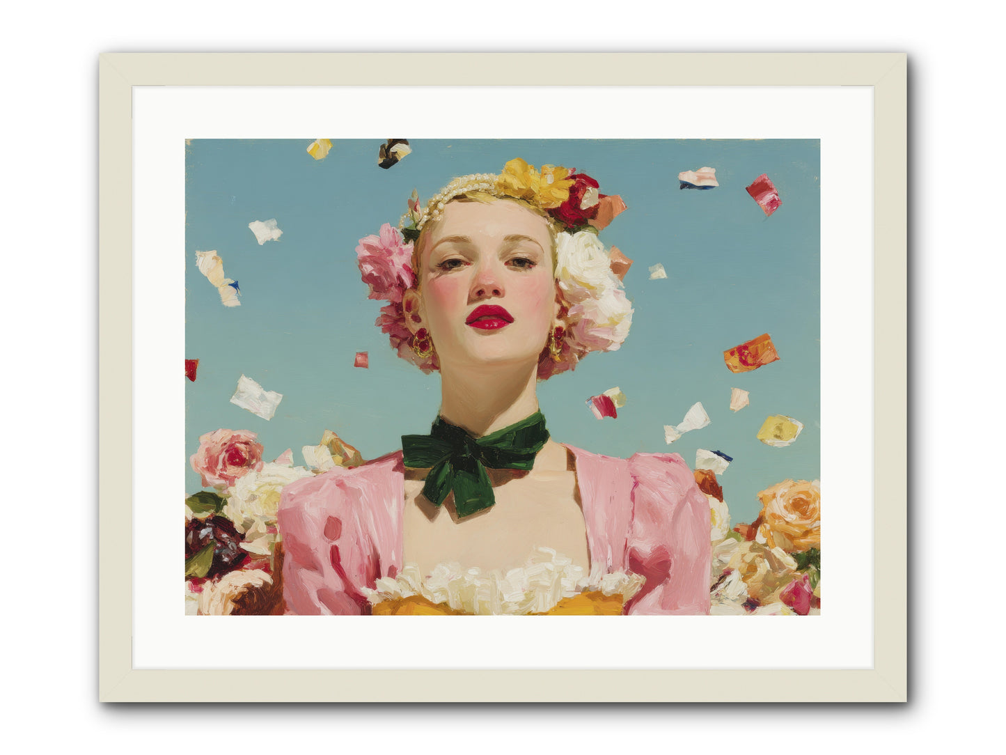 When Confidence Bloomed -- Framed Print - White 24x18