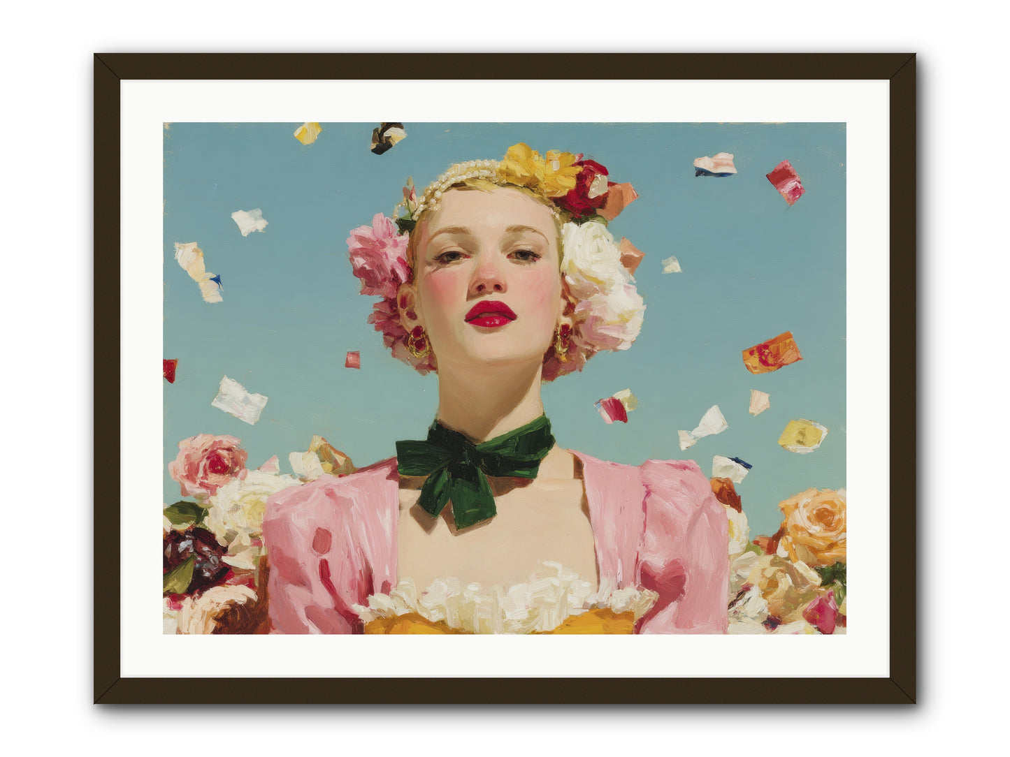 When Confidence Bloomed -- Framed Print - Black 32x24