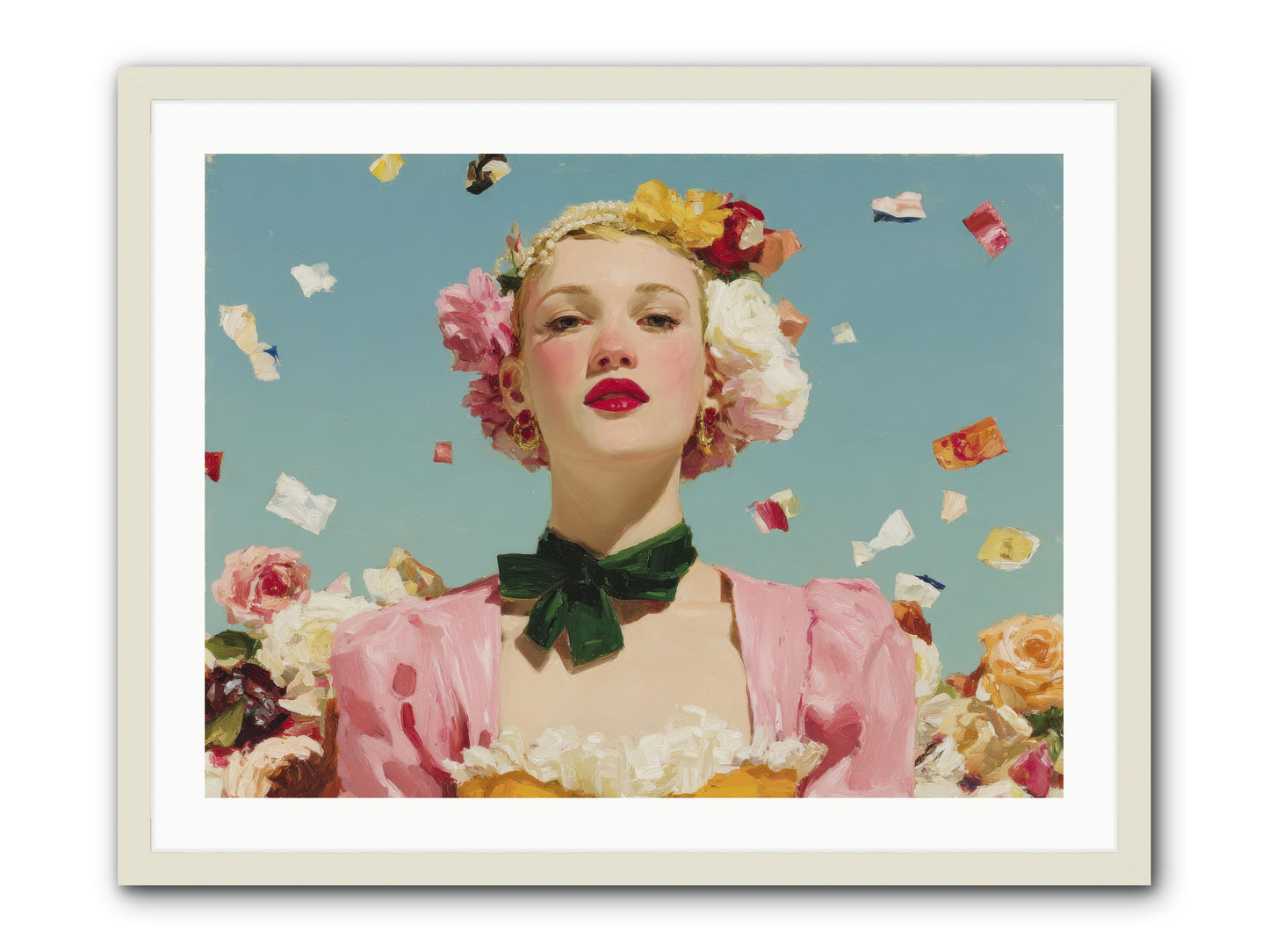 When Confidence Bloomed -- Framed Print - White 32x24