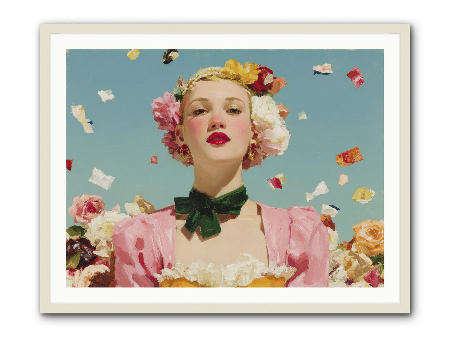 When Confidence Bloomed -- Framed Print - White 40x30