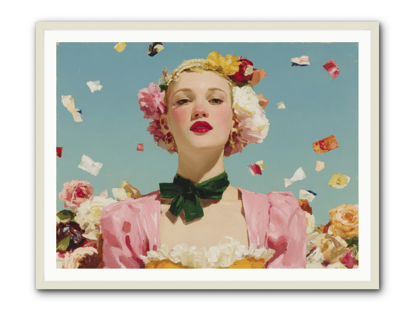When Confidence Bloomed -- Framed Print - White 48x36