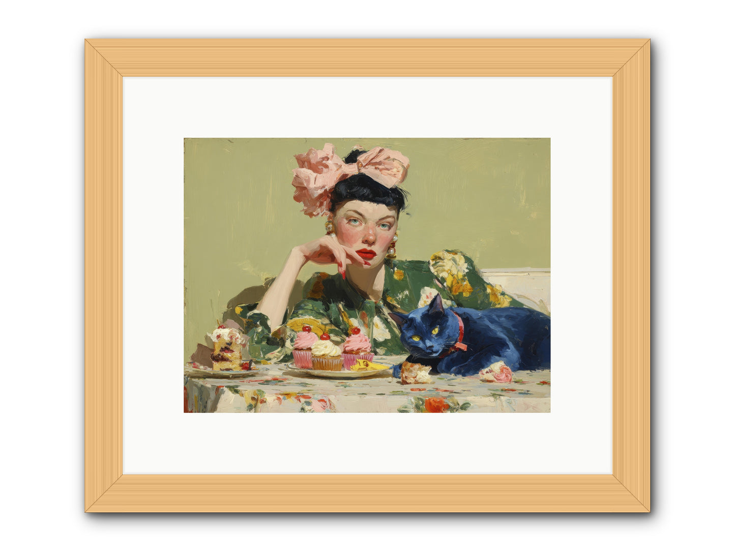 When Creatures Chose Their People -- Framed Print - Natural 12x9