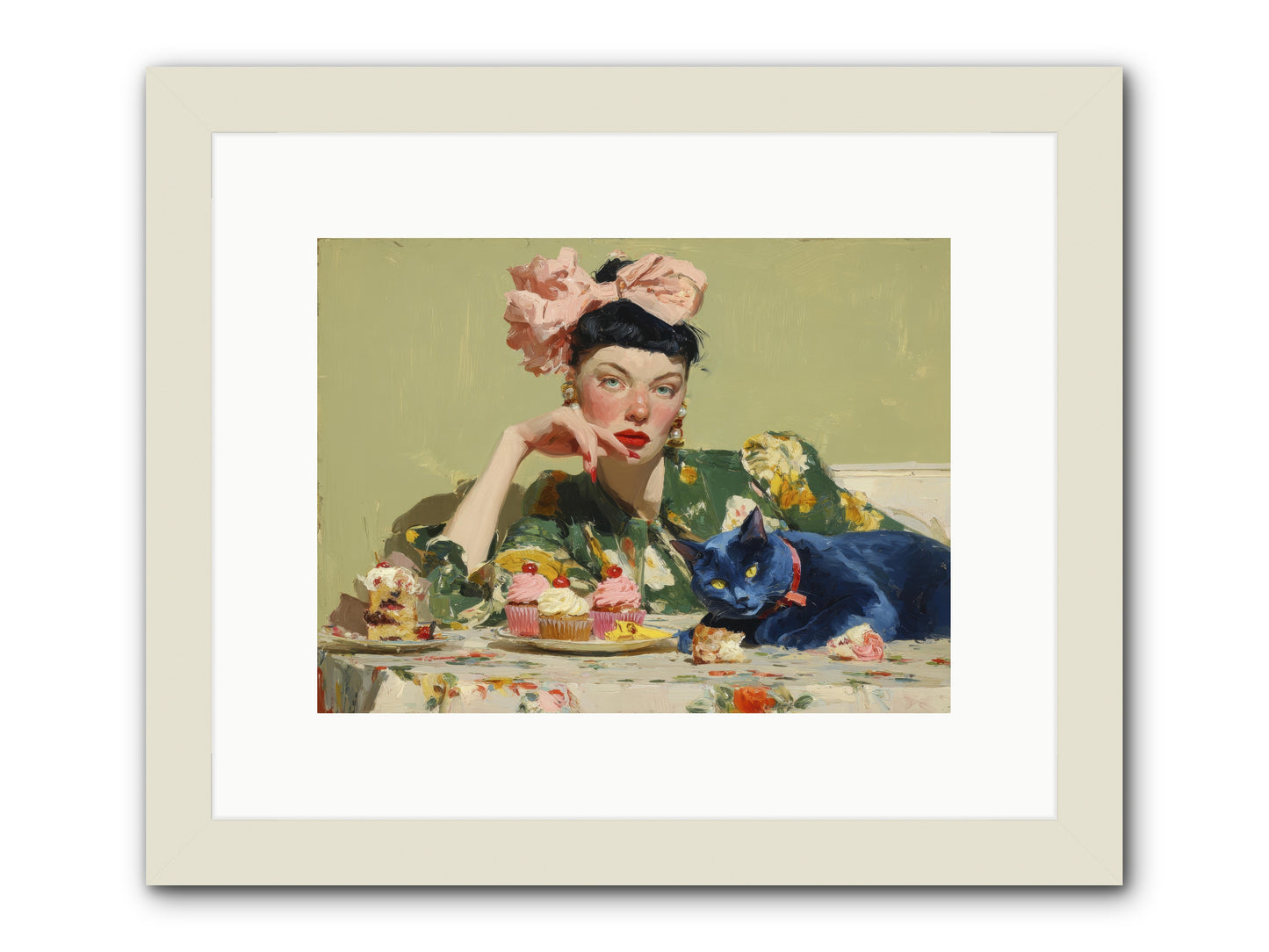 When Creatures Chose Their People -- Framed Print - White 12x9