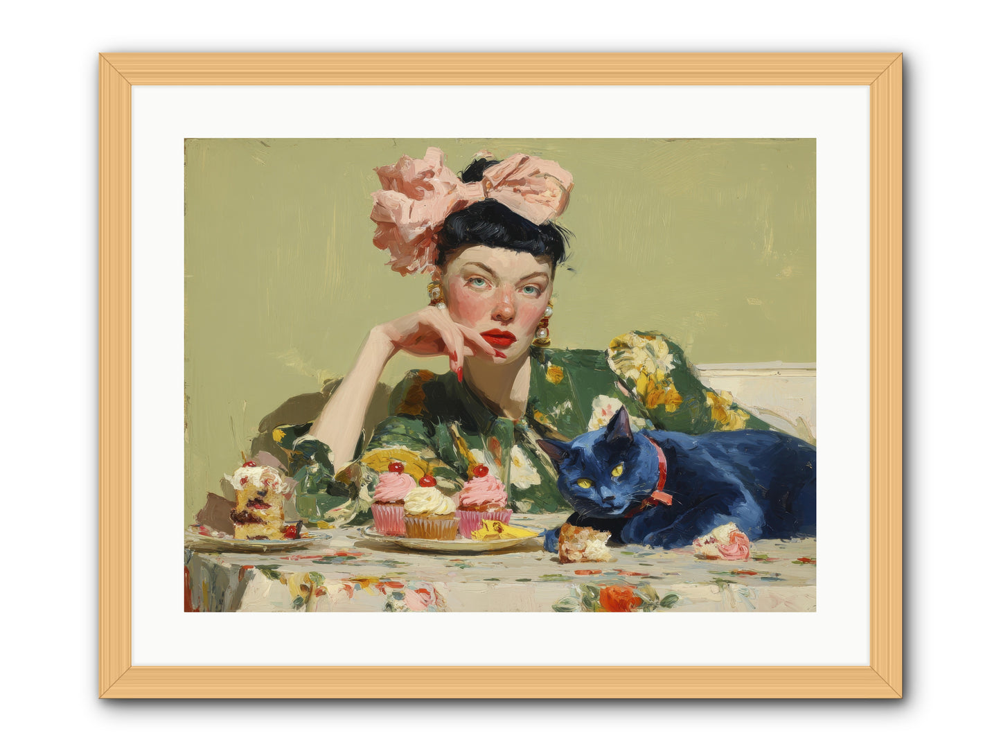 When Creatures Chose Their People -- Framed Print - Natural 24x18