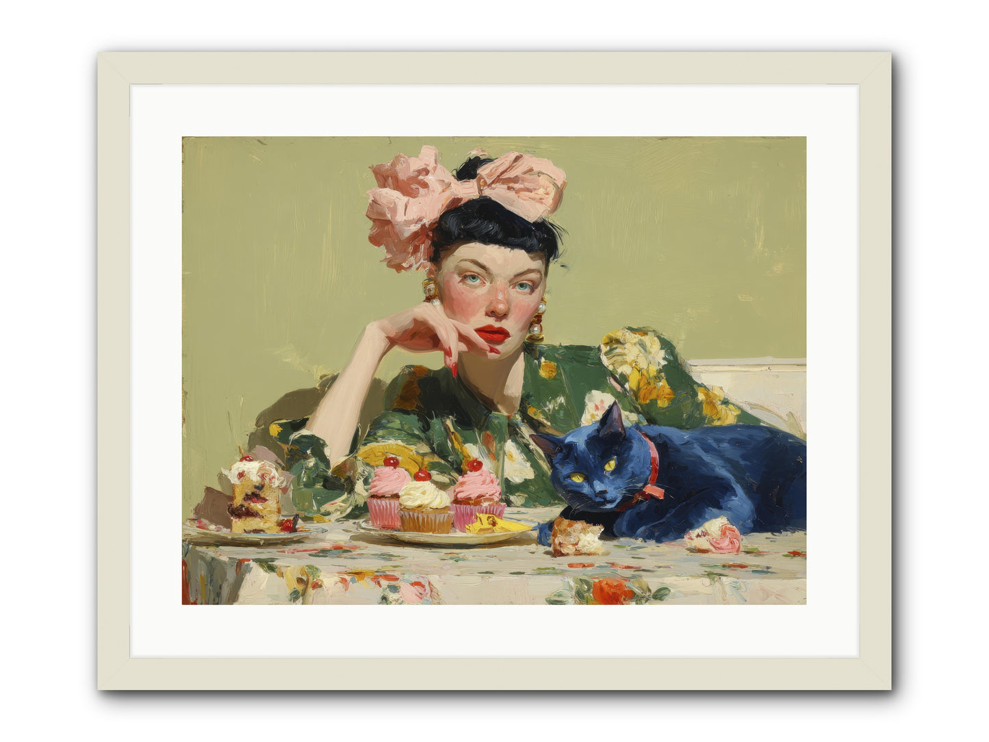When Creatures Chose Their People -- Framed Print - White 24x18
