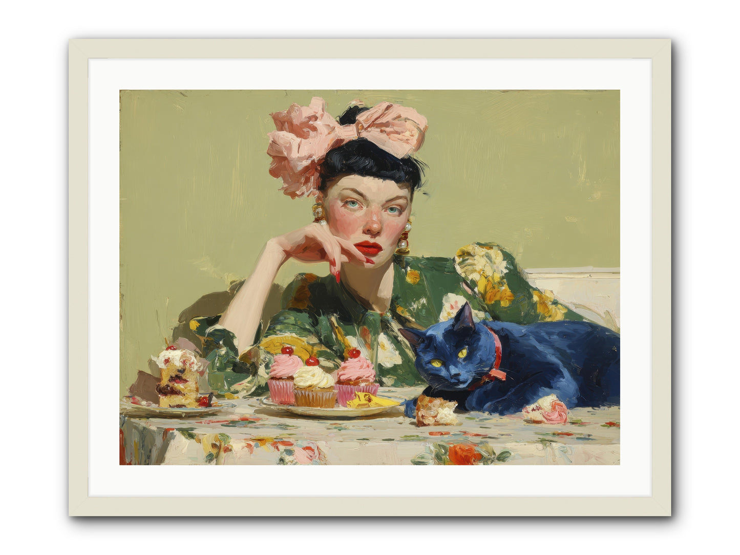When Creatures Chose Their People -- Framed Print - White 32x24