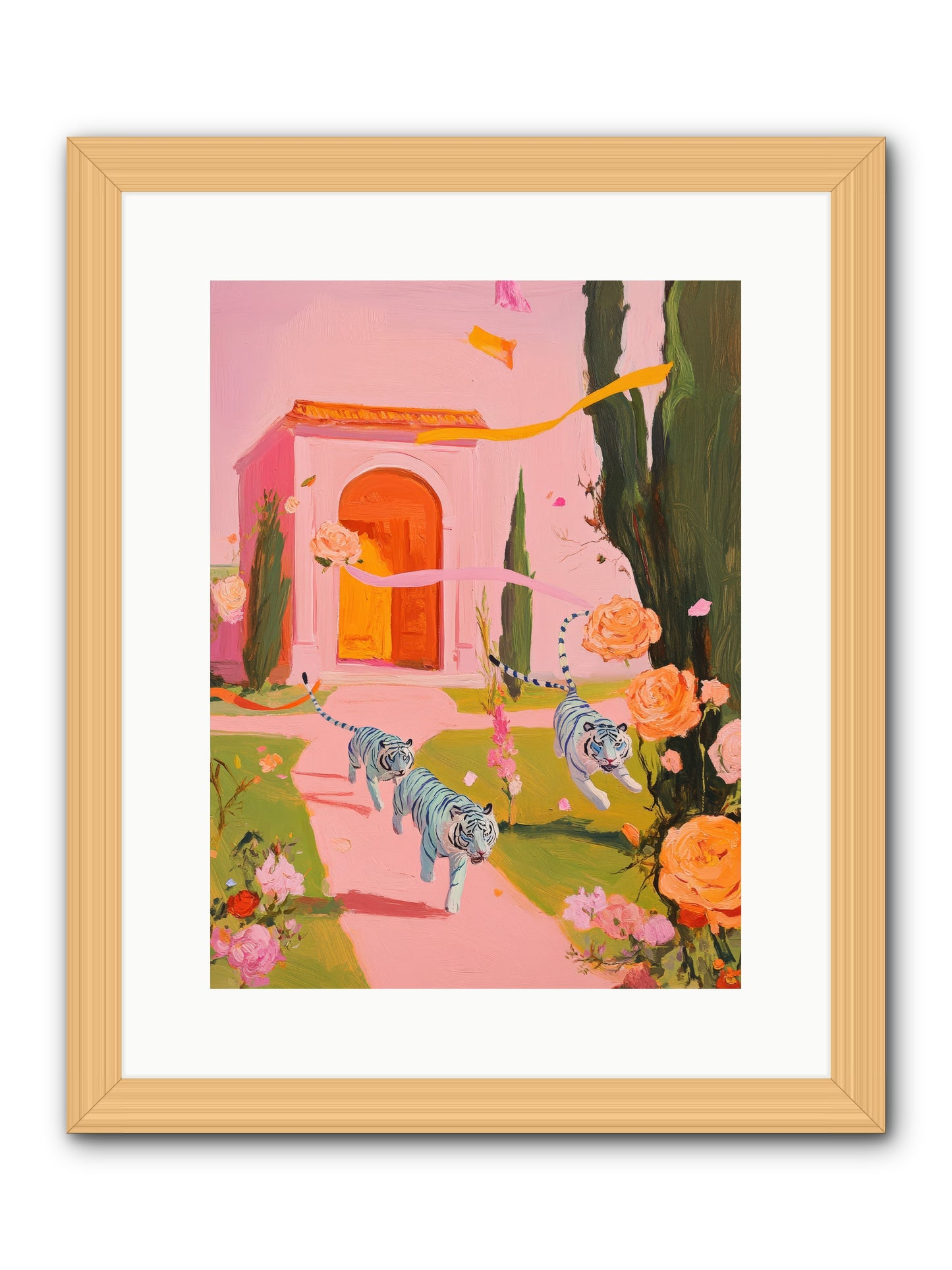 When Days Wore RoseREZ -- Framed Print - Natural 12x16