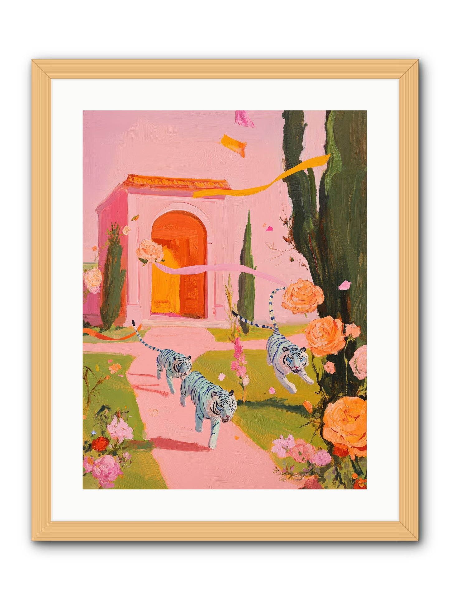 When Days Wore RoseREZ -- Framed Print - Natural 18x24